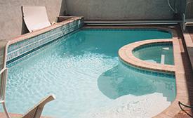 14x28 Pool and Spa Combination with Undertrack Electric Cover